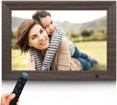 Digital Photo Frame, 10.1 Inch HD IPS Screen Digital Picture Frame, Remote Control Electronic Photo Frame Support 1080P Video/Image Preview/ MP3/ Calendar Clock/USB (Non-WiFi）