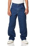 Carhartt Men's Washed Denim Original Fit Work Dungaree B13,Darkstone,34 x 30