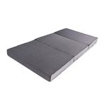 Wakefit Trifold HR Foam Mattress | 5 Years Warranty | Folding Mattress with Removable Cover | 4-Inch Bed Mattress | Double Size (72x48x4 Inches, Medium Firm)