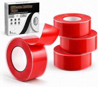 Anyknow 4-Pack Red Self Fusing Silicone Tape (40 Ft Total) - High Visibility Electrical Insulation Tape - Waterproof Rubber Grip Wrap for Tools & Sport Handles - Heat Resistant & Easy-Peel Liner
