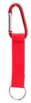 Karteo Lanyard Red with Carabiner Hook [Pack of 1] Short Lanyard Carabiner and Key Ring Lanyard Key Ring with Metal Carabiner