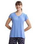 Jockey Women's Modal V - Neck T-Shirt (RX12-0105-IRIS BLUE_X-Large)