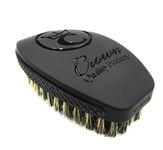 Crown Quality Products 360 Sport Wave Caesar 2.0 Boar Bristle Hairbrush, Medium, Triple Black - Non-Slip Grip, Waterproof Design