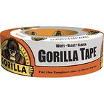 Gorilla Tape, Duct Tape, Utility Tape, Triple Layer Strength, Indoor & Outdoor, Weather Resistant Shell, 1.88 in X 30 yd, White Color, (Pack of 1) 6025001, 1.88in x 30yd