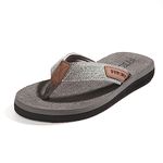 FITORY Men's Flip Flops Thongs Lightweight Sandals Comfy Summer Shoes for Beach/Pool Size 6-12 (Grey 10 UK)