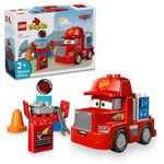 LEGO DUPLO Disney and Pixar’s Cars Mack at The Race Construction Set, Toddler Toy for Boys and Girls, Car Toy for Kids to Learn Through Play, Buildable Red Hauler Truck from The Cars Movie, 10417