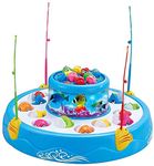 EPIC CRAFT Fish Catching Big Game With Magnetic Fish & Fishing Rod Stick & 26 Fishes & 4 Pods, Includes Music & Lights For 3 Year Up Boys & Girl, Blue