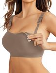 Avidlove Nursing Bras for Breastfeeding Ultra Comfort Push Up Wireless Seamless Underwear for Women Maternity Bra for Pregnancy Sleep Bralette Brown XL