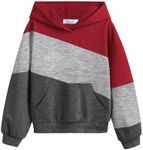 Arshiner Girls Color Block Hoodies Crewneck Long Sleeve Casual Soft Sweatshirts Tops with Pockets