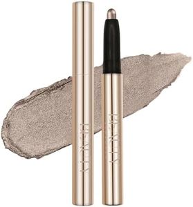 Beauty Searcher Sombra de Ojos en Barra Brillo Mate Sombra de Ojos en Lápiz Crayón Suave Impermeable Pigmentada Cremosa Sombra de Ojos en Lápiz Iluminador de Ojos en Lápiz (#10 GRIS AHUMADO SHIMMER)