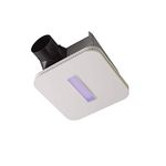 Broan-NuTone AR110LKVV SurfaceShield Vital Vio Powered Exhaust Vent LED White Light & Antibacterial Violet Light, 110 CFM Fan