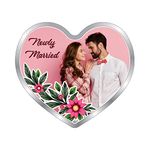 Precious Moments BIS Hallmarked Personalised Newly Married Heart Silver Coin 20 Gram 999 Pure ACPL