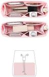 KINGS IN BAG Organizer for Luxury Bag with Silky Satin, Tote Bag Inner and Purse Bags Storage Fit for Neonoe BB/MM/2022 MM Bags, Multiple Pockets Capacity, Lightweight for Daily Use(Pink, Neonoe MM)