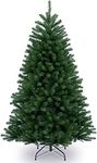 VIROSA 5ft/1.5m Green Artificial Christmas Tree with 430 Virgin PVC Tips | Easy to Assemble | Includes Strong Metal Stand | Xmas Home Decoration Décor