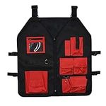 Tool Vest Drill Holder Waist Bag, Electrician Work Vest, Storage Lightweight Multi Pockets Tool Pouch, Black