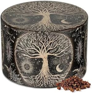 2.5" Inch Large Spice & Seasoning Grinder, Dual Grind Plate for Fine and Medium result (Tree of Life gray)