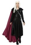 Adult Medieval Dragon Queen Costume Womens, Dragon Warrior Black Dress Halloween Outfit X-Large