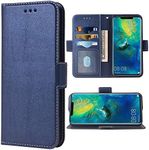 Phone Case for Huawei Mate 20 Pro Folio Flip Wallet Case,PU Leather Credit Card Holder Slots Heavy Duty Full Body Protection Kickstand Protective Phone Cover Huwai Mate20pro Haweii 20Pro Blue