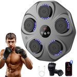 Smart Music Boxing Machine, Boxing Machine Wall Mounted with Boxing Gloves, Bluetooth Boxing Training Equipment With Boxing Gloves for Adults and Kids