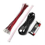 BEYEE Zero Delay Arcade USB Encoder PC to Joystick For MAME & Raspberry Pi Retropie Projects (5Pin+2.8mm)