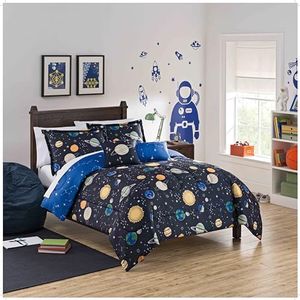 Waverly Space Adventure Modern Graphic 3-Piece Reversible Comforter Set, Full/Queen, Multicolor