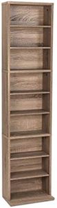 Atlantic Herrin Media Storage Cabinet – Protects & Organizes Prized Music, Movie, Video Games or Memorabilia Collections, PN 74736269 in Weathered Oak