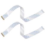 uxcell FFC FPC Cable 0.5mm Pitch 30 Pin 250mm Flexible Flat Ribbon Cable for LCD Screen B Type 2pcs