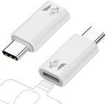 AreMe 2 Pack USB C to Lightning Microphone Adapter, Type C Male to Lightning Female Converter for Wireless Lavalier Microphone, iPhone 15 Series, iPad Air/Pro, Not for Headphone and Data