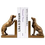 Dog Bookend, Book Ends for Shelves to Hold Books Heavy Duty, Creative Resin Book Holders for Desk Home Office Decoration