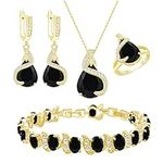 GZWHD Black and Gold-Tone Jewelry S