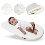 Yunioo Foldable Baby Changing Pad. Moses Basket or Oval Bassinet Mattress Pad with Ultra Soft Cover. Replacement Diaper Changing Station Mattress. Changing Table Topper for Dresser. 29” x 15”