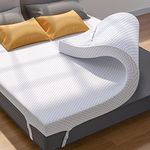 PERLECARE 3 Inch Gel Memory Foam Mattress Topper for Pressure Relief, Premium Soft Cooling Sleep, Non-Slip Design with Removable & Washable Cover, CertiPUR-US Certified - Queen