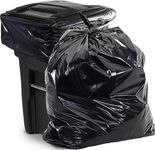 Aluf Plastics 65 Gallon Trash Bags Heavy Duty - (Huge 50 Pack) - 1.5 MIL - 50" x 48" - Large Black Plastic Garbage Can Liners for Contractor, Lawn and Leaf, Outdoor, Storage, Commercial, Industrial, Toter, Bag (PG6-6551)