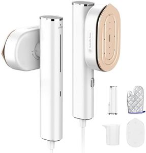 HULMAY Portable Steamer For Clothes Travel Mini Steamer and Iron Fast 10s Heat-Up, Horizontal and Vertical 1200W Effortless Wrinkle Removal, Garment Steamer and Iron for Travel Office Home(110-120V)