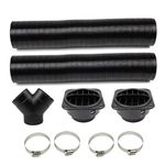 Car Heater Duct Vent,75mm Car Diesel Heater Pipe Ducting Warm Air Vent Outlet Kits Y/T-Shaped Tee Telescopic Hose Extendable Parking Vent Hose for Webasto Eberspacher Propex (Y-Tube kit)