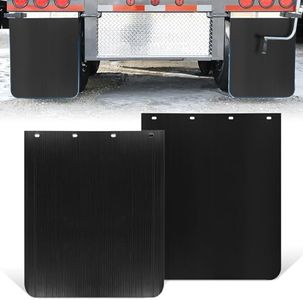 ZIQUN 24"x30" Semi Truck Mud Flaps, Black Polymer Heavy Duty Mud Flaps for Semi Truck Trailer (2 PCS)