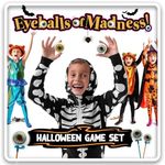 Halloween Games for Kids: Eyeballs of Madness – with Halloween Eyeballs, 4 Game Options & More! | Spooky Scavenger Hunt | Creepy Peepers Relay | Trick or Treat Toss | Halloween Party Decorations