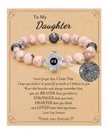 JSJOY I love you 100 Languages Bracelets Christmas Gifts for Mom Girlfriend Wife To My Daughter Granddaughter Sister Stocking Stuffers for Teens Women Jewelry, To My Daughter, Metal, no gemstone