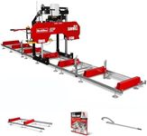 MechMaxx 26" inch Portable Sawmill (5x Blades Included), 420cc 15HP E-Start Gasoline Engine, 22" Board Width, 20' Track Length (6.6' Track Extension Included), Model SM-26