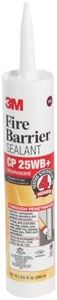 3M Fire Barrier Sealant CP 25WB+, Red Color, One-Component, Gun-Grade, Latex-Based, Intumescent Material, 10.1 fl oz Cartridge