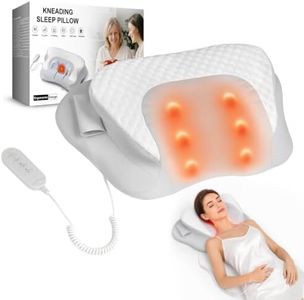 MEKZU 4D Kneading Neck Massager Pillow with Heat, Memory Foam Support, 3 Modes&3 Intensity Levels, Wired Control, Deep Tissue Massage Cushion for Neck, Shoulder, Back, Home Office Use