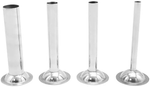 Hoypeyfiy 4Pcs #8 Sausage Stuffing Tubes, Stainless Steel Sausage Stuffer Kit for Meat Grinder Kitchenaid Plastic FGA Food Grinder