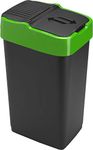 Sterling Ventures 35L Plastic Indoor Recycling Bin with Double Swing Lid Top Colour Coded (Green)