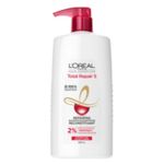 L’Oréal Paris Hair Expertise Total Repair 5 Shampoo for Dry and Damaged Hair, With Keratin XS Technology to Repair Split Ends and Restore Hair Strength, 828ml