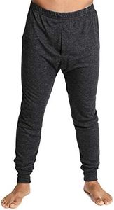 Boutique Retailer Men's Merino Wool Blend Long John Underwear Thermal Pant, Black, XX-Large