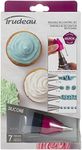Trudeau Maison Silicone Bag & Metal Tip 7-Piece Decorating Set-Fuchsia