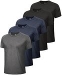 BOOJO 5 Pack Workout Mens Shirts - 