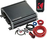 KICKER Amplifier and Amp Kit Package of 2 Items - CX Series 400W RMS Class D Monoblock Amplifier and Complete 8AWG Wiring Kit