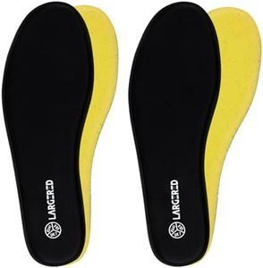 LARGERED Semelles Chaussures 2 Paires Confort Semelle Memoire de Forme Offrant de Absorption des Chocs et Amortissantes pour Homme Femme Noir EU40