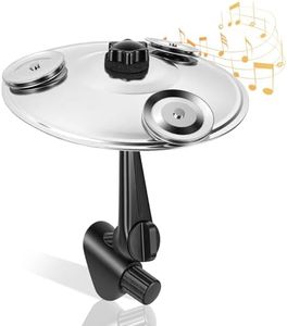 Meeynn Updated Car Cymbal Air Vent with 3-pair Small Jingles, Suitable for Most of Vehicles, Mini Drum Crash Cymbal Air Vent Fun Music Gadget for Driver & Drummer, Silver